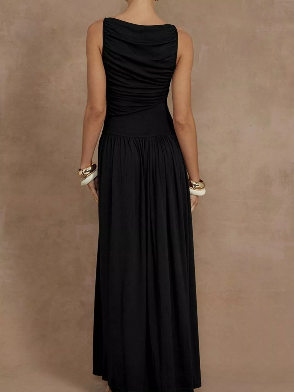 Ruched Sleeveless Maxi Dress by Calliope