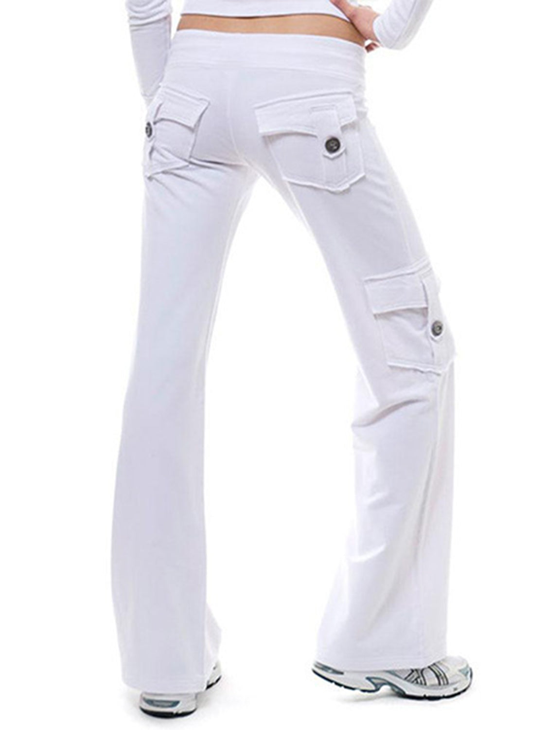 Mid-Waist Drawstring Pants with Pockets