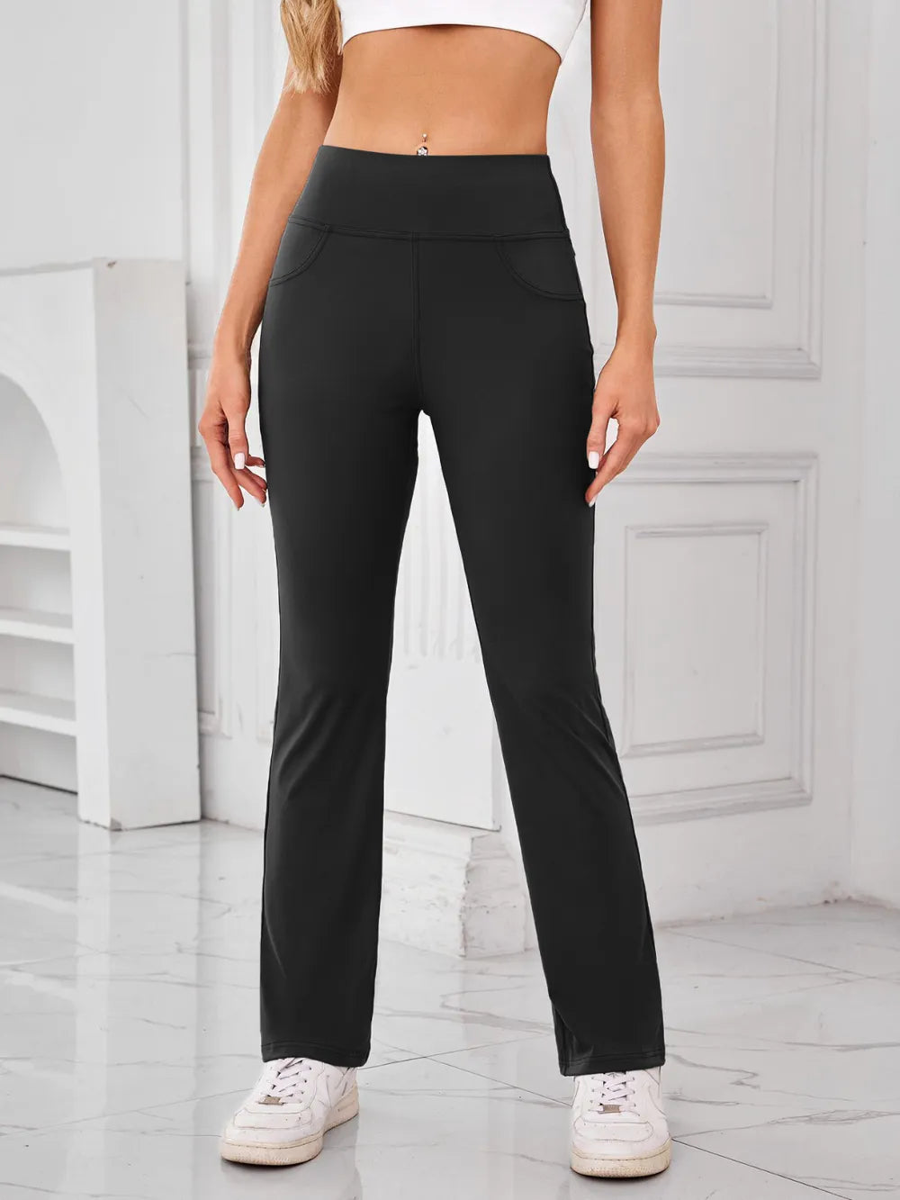High Waist Active Pants with Pockets