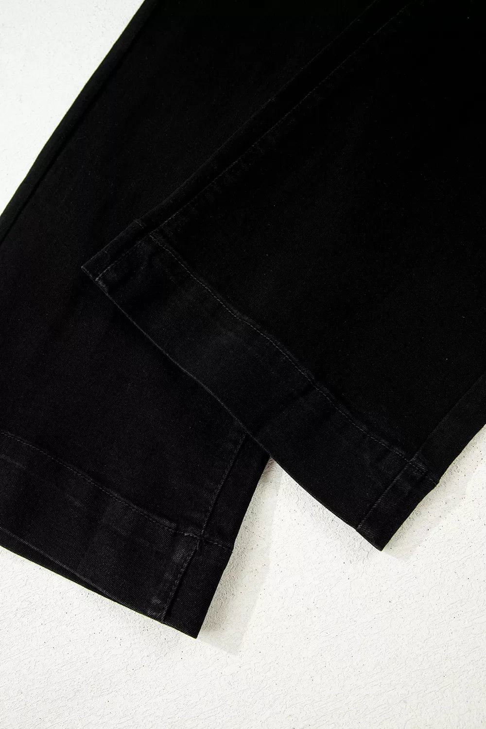 High-Waist Flared Jeans in Black