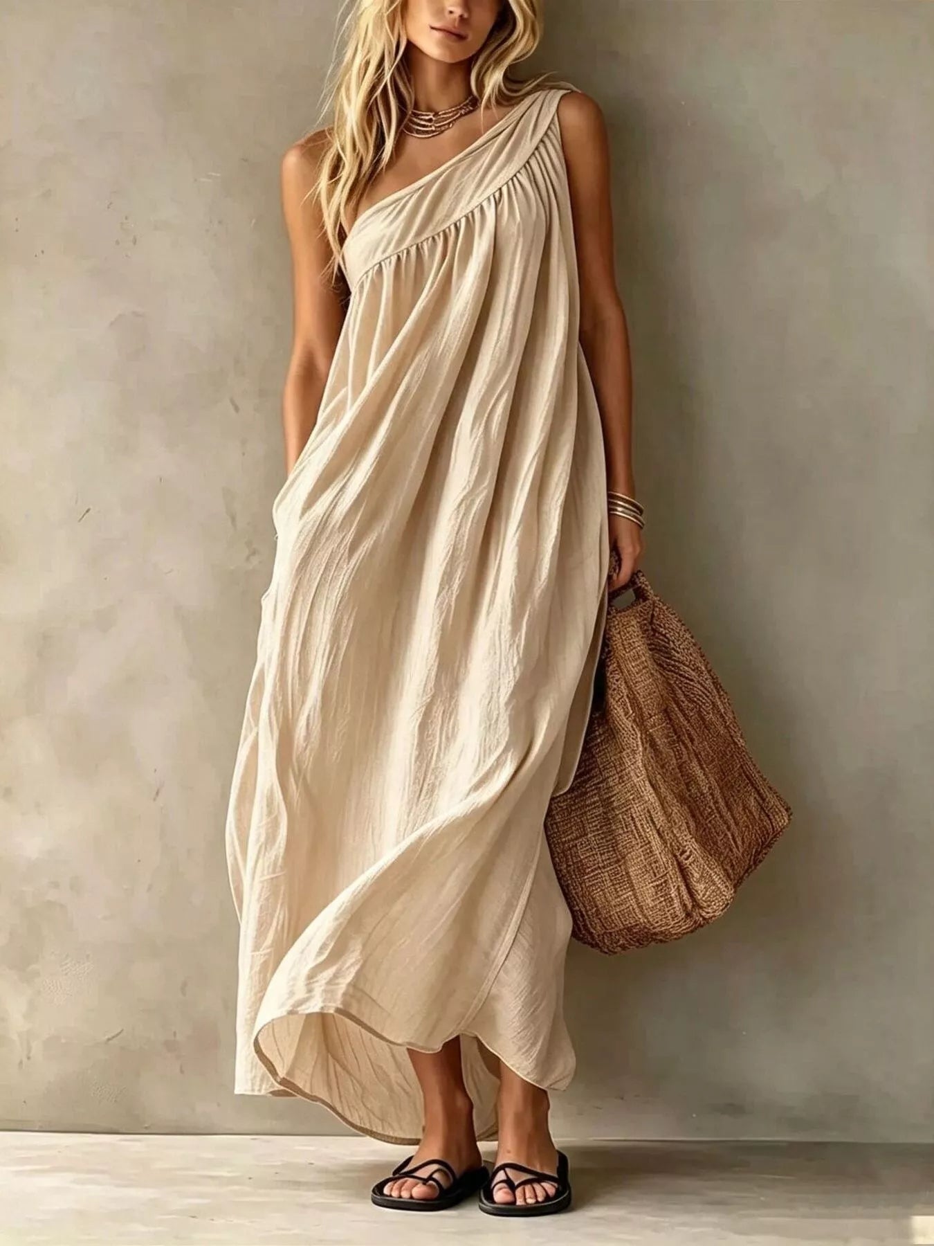 One-Shoulder Maxi Dress