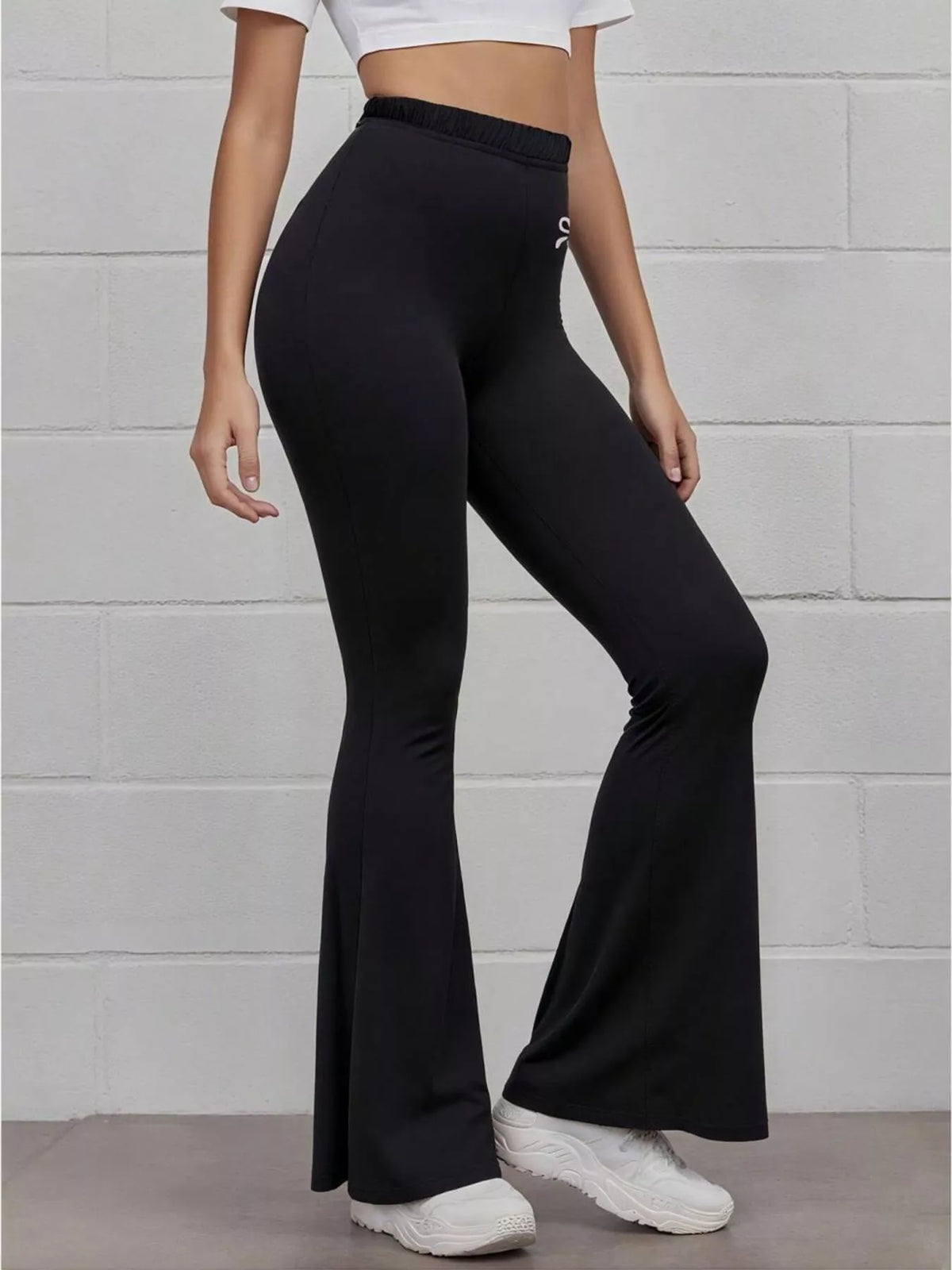 High Waist Active Pants in Black