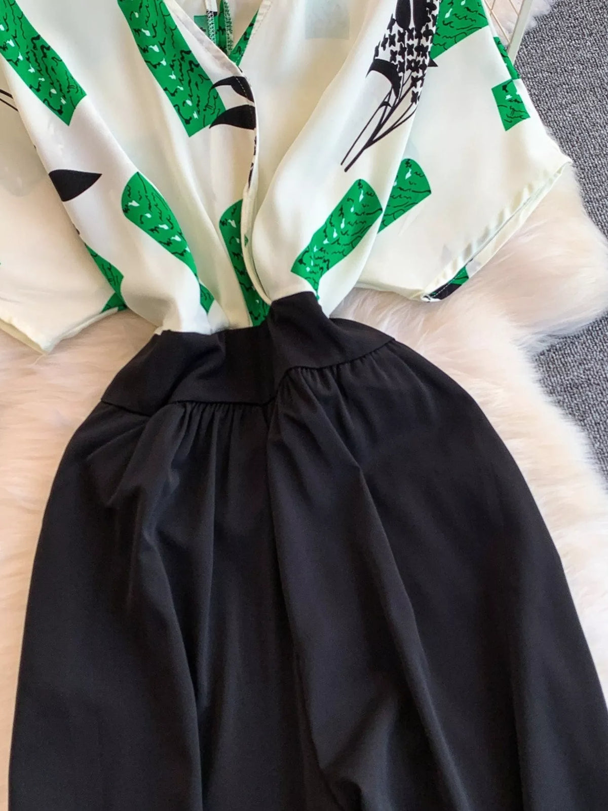 Printed Wide Leg Pocket Jumpsuit
