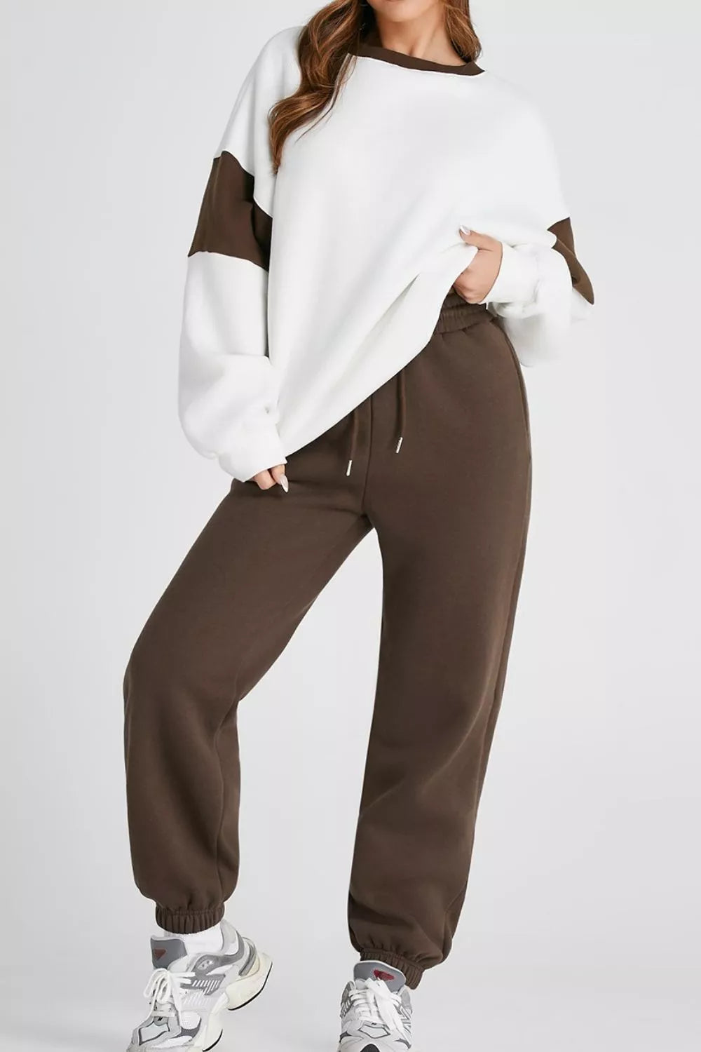 Drop Shoulder Sweatshirt and Joggers Set