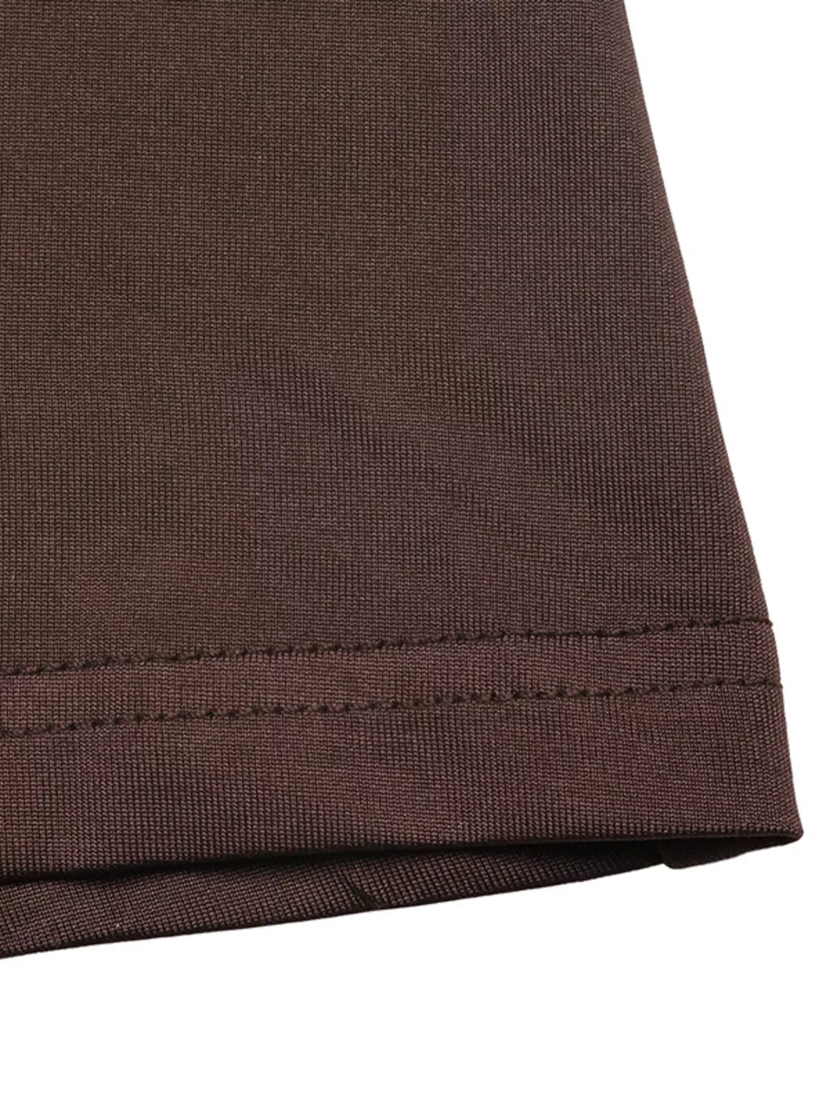 Ruched Square Neck Long Sleeve Maxi Dress in Coffee Brown