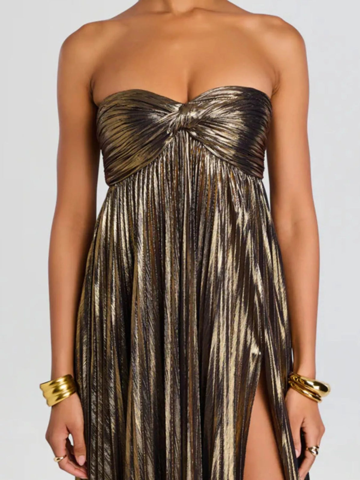 Sweetheart Neck Tube Maxi Dress with Split