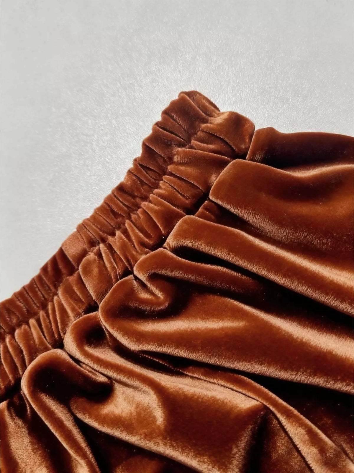 Ruffled Velvet Skirt