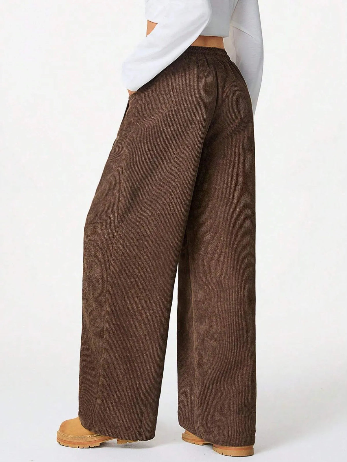 Drawstring Wide-Leg Pants