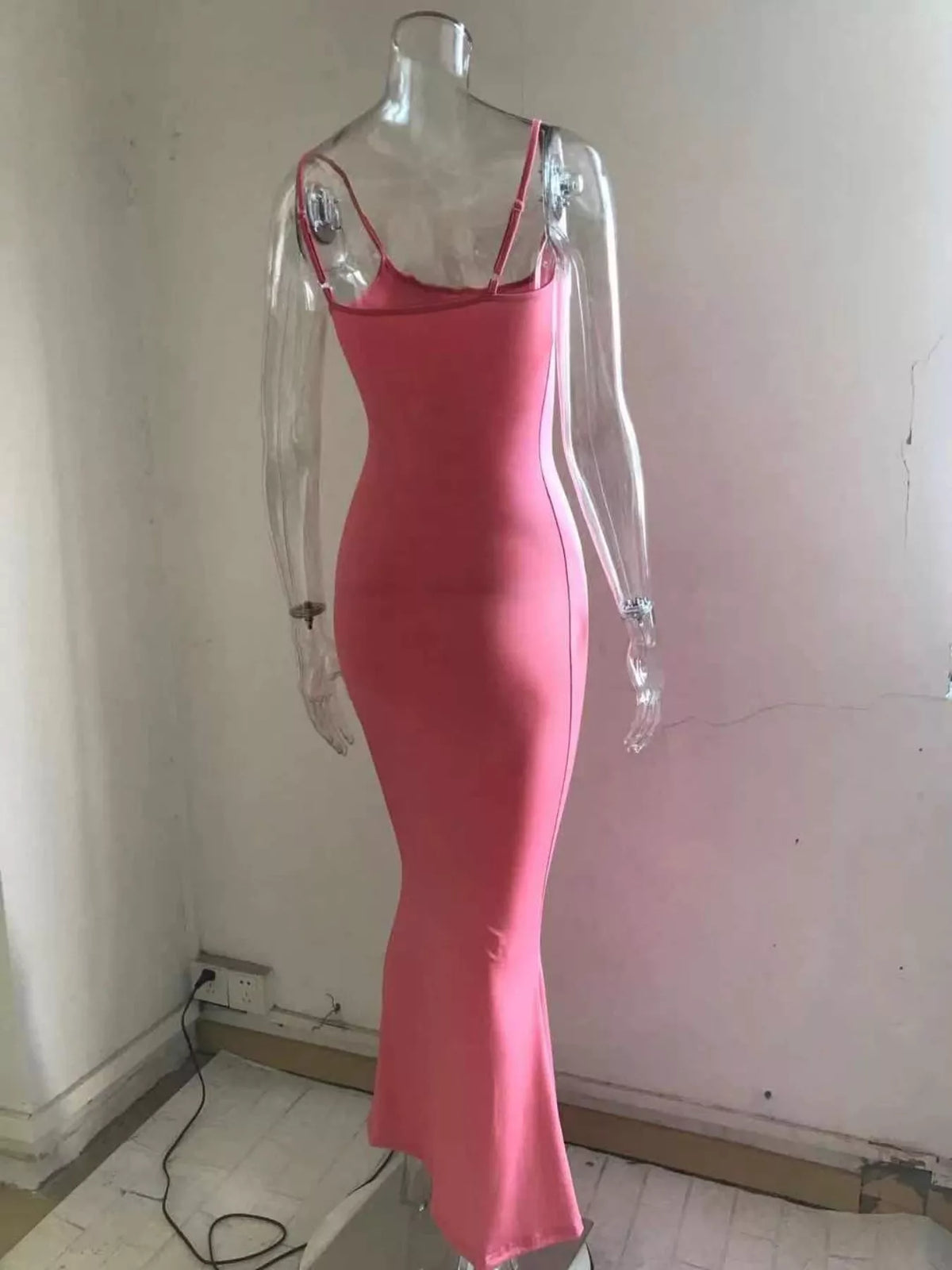 Spaghetti Strap Bodycon Maxi Dress