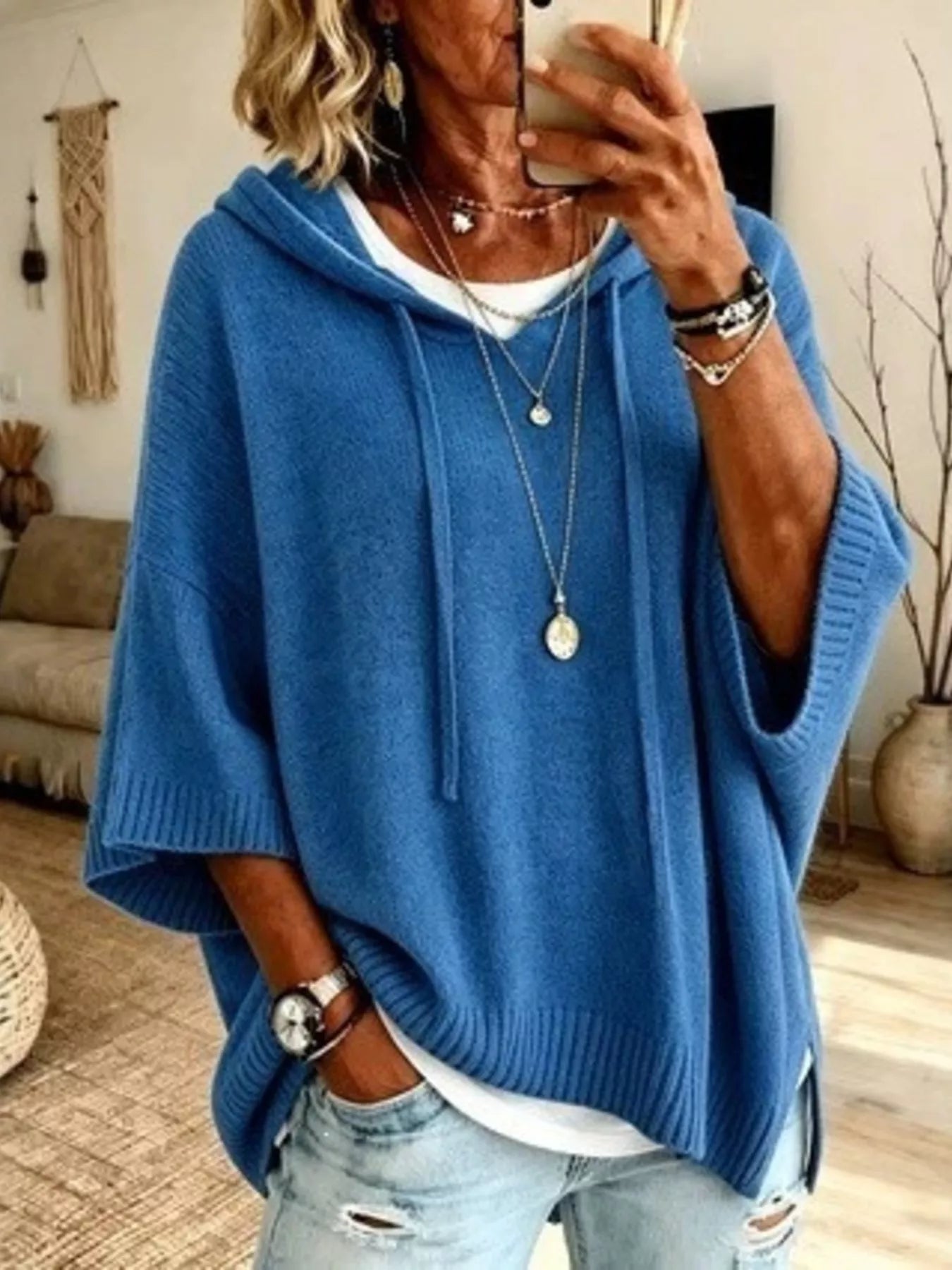 Drawstring Hooded Sweater
