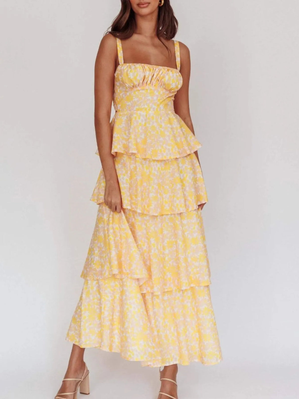 Floral Ruffle Tiered Maxi Dress