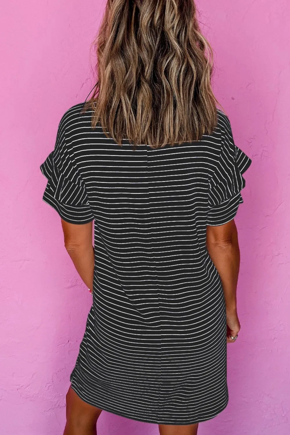 Striped T-Shirt Dress with Pockets