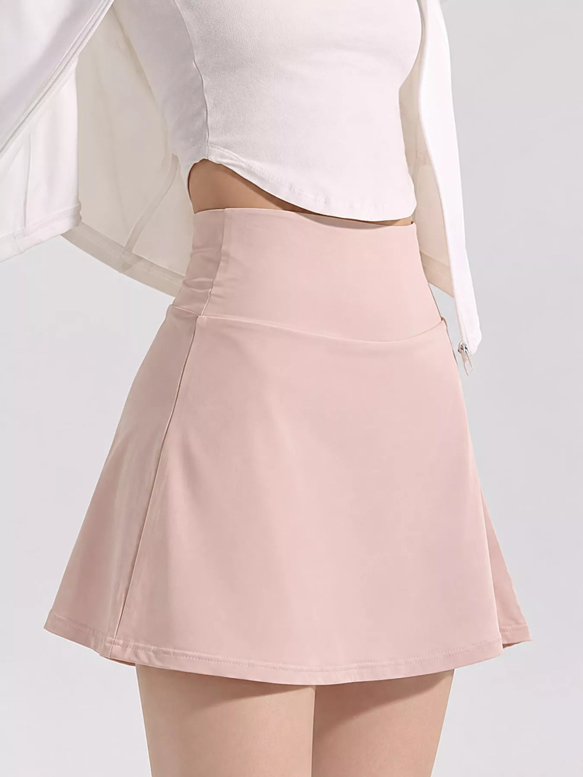 High-Waisted Pleated Active Skirt