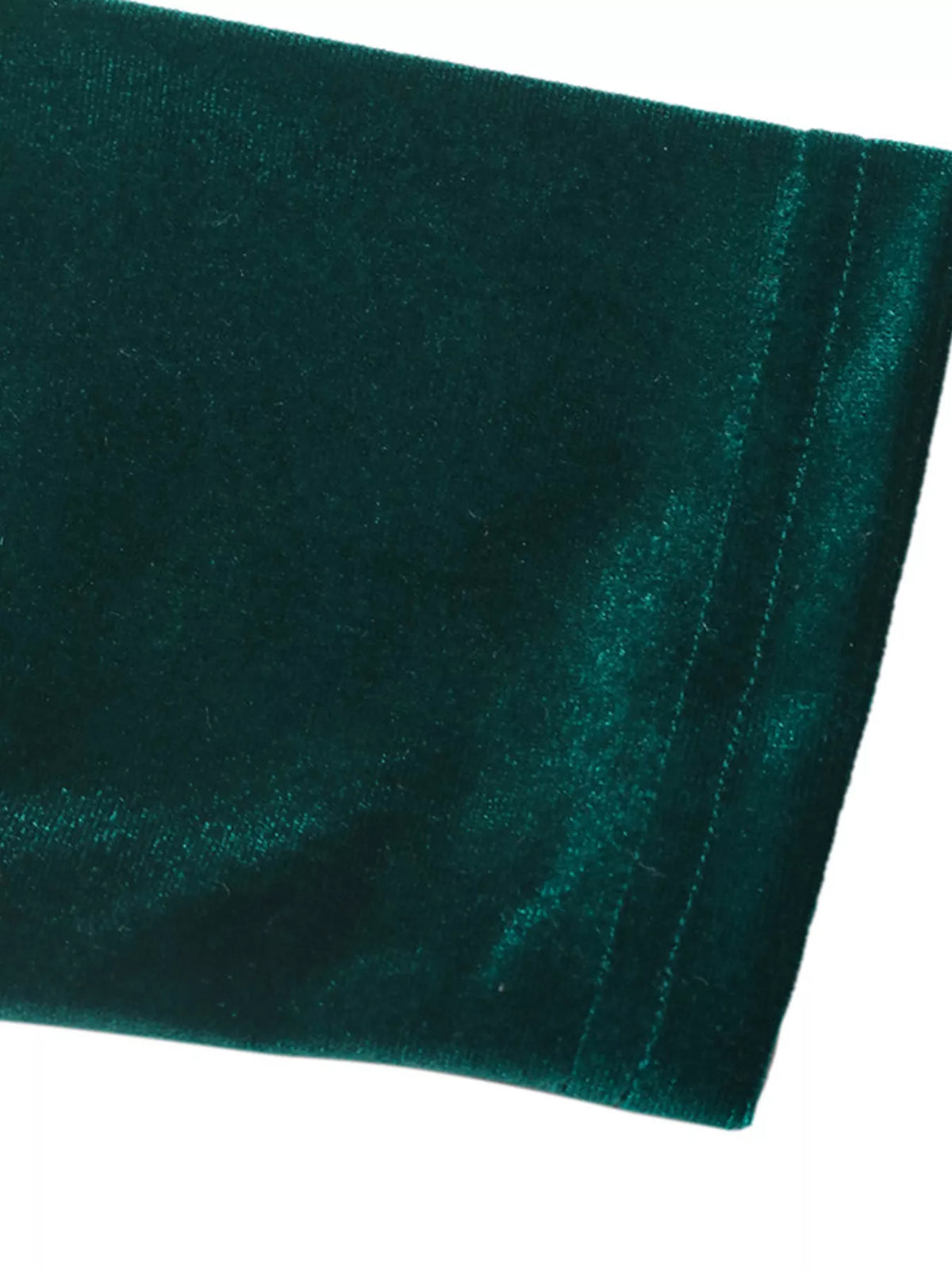 Velvet V-Neck Maxi Dress in Green