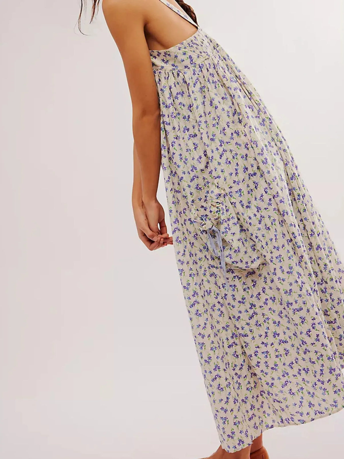 Floral Square-Neck Summer Dress