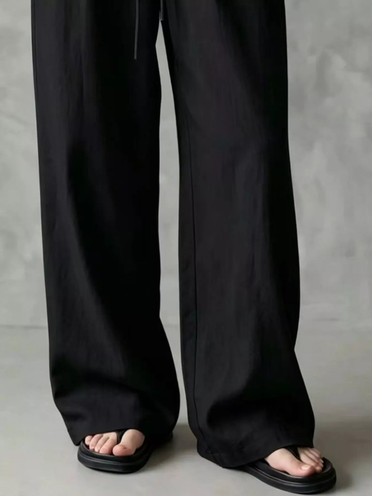 Drawstring Wide-Leg Pants