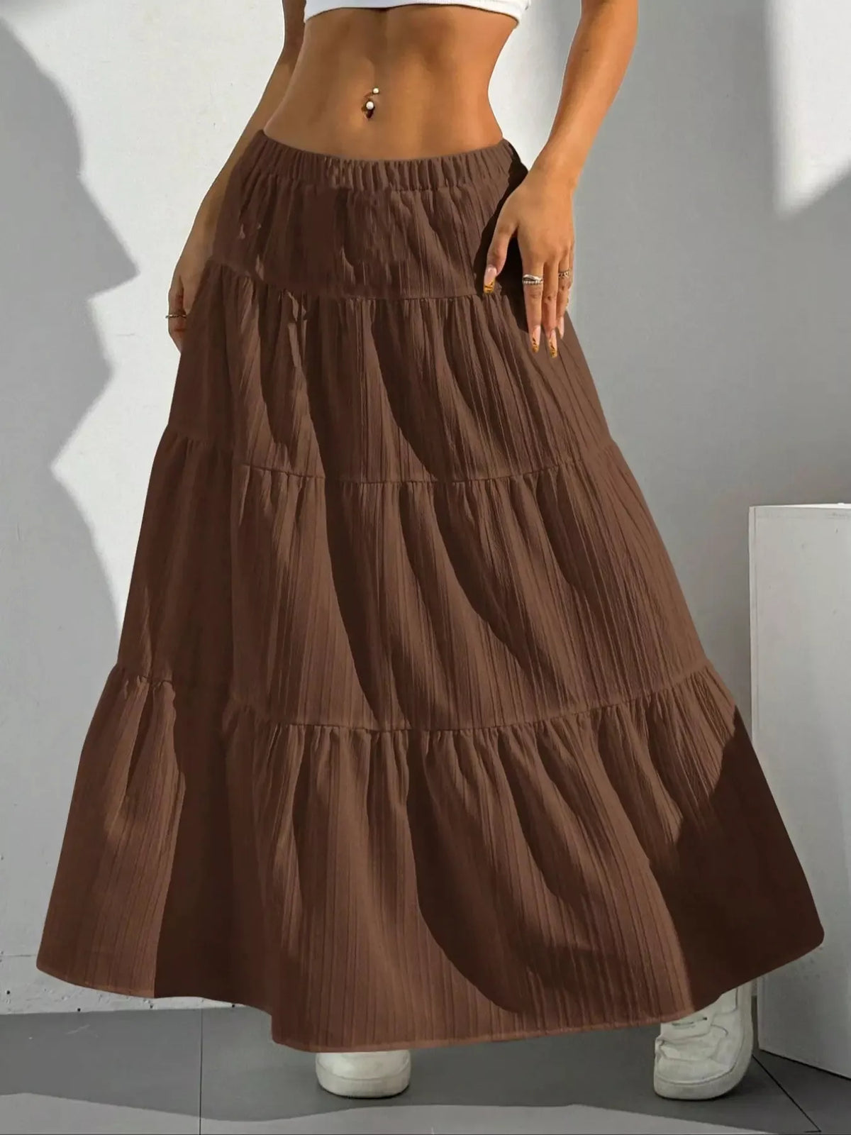 Tiered Maxi Skirt