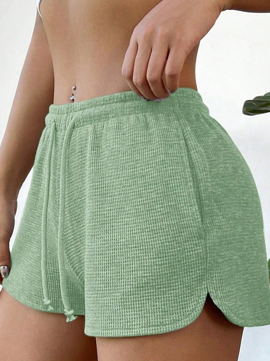 Polyester Drawstring Shorts with Pockets