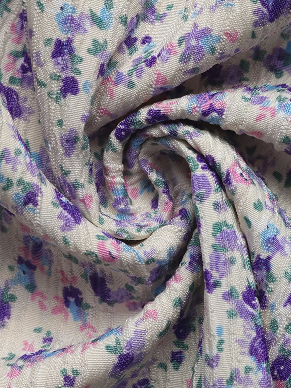 Floral Shirred Cami Maxi Dress in Purple