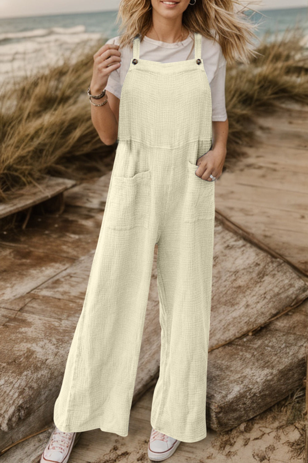 Wide-Leg Pocket Jumpsuit