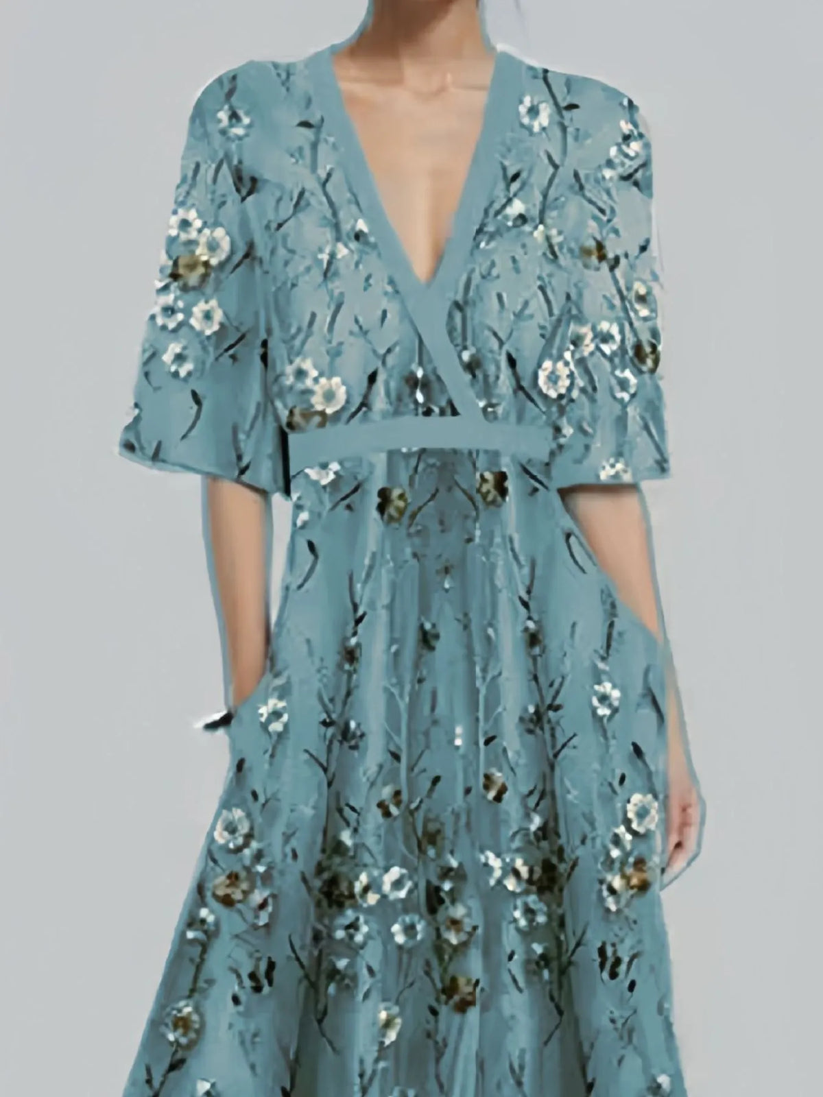 Floral Print Wrap Maxi Dress