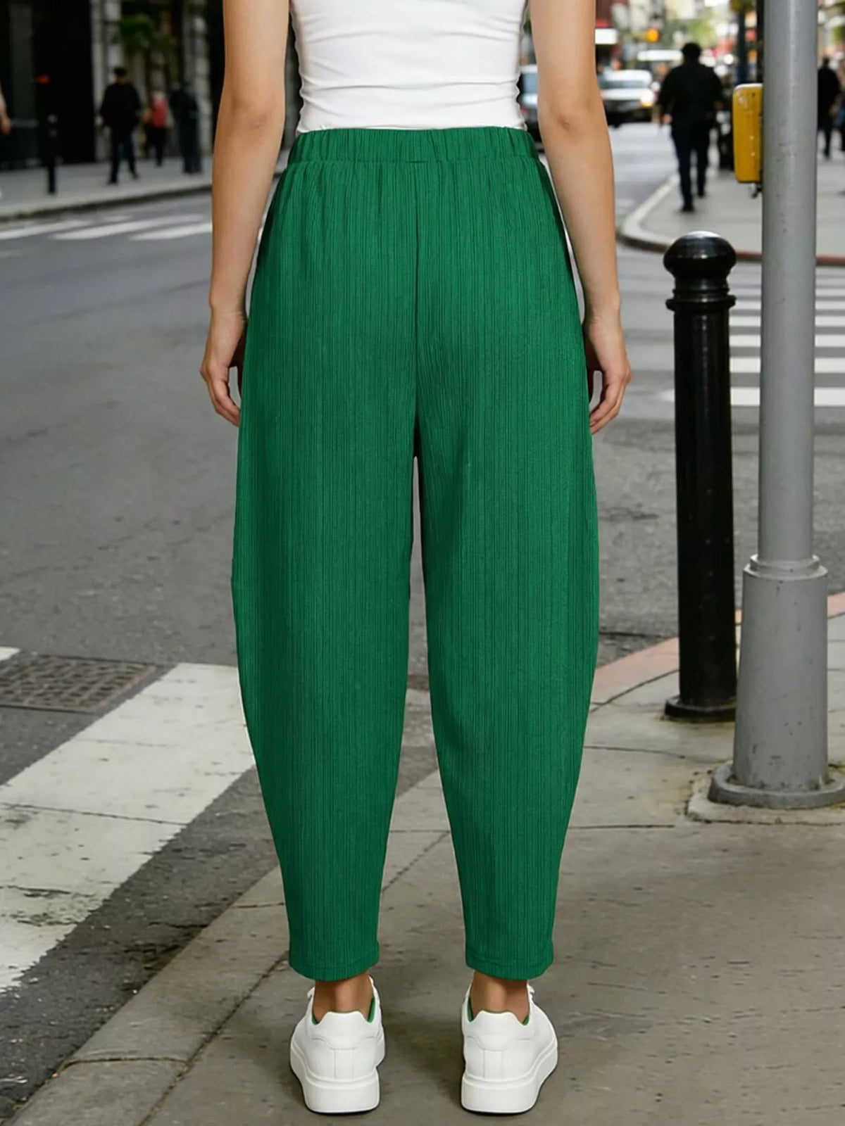 Plus Size Elastic Waist Harem Pants
