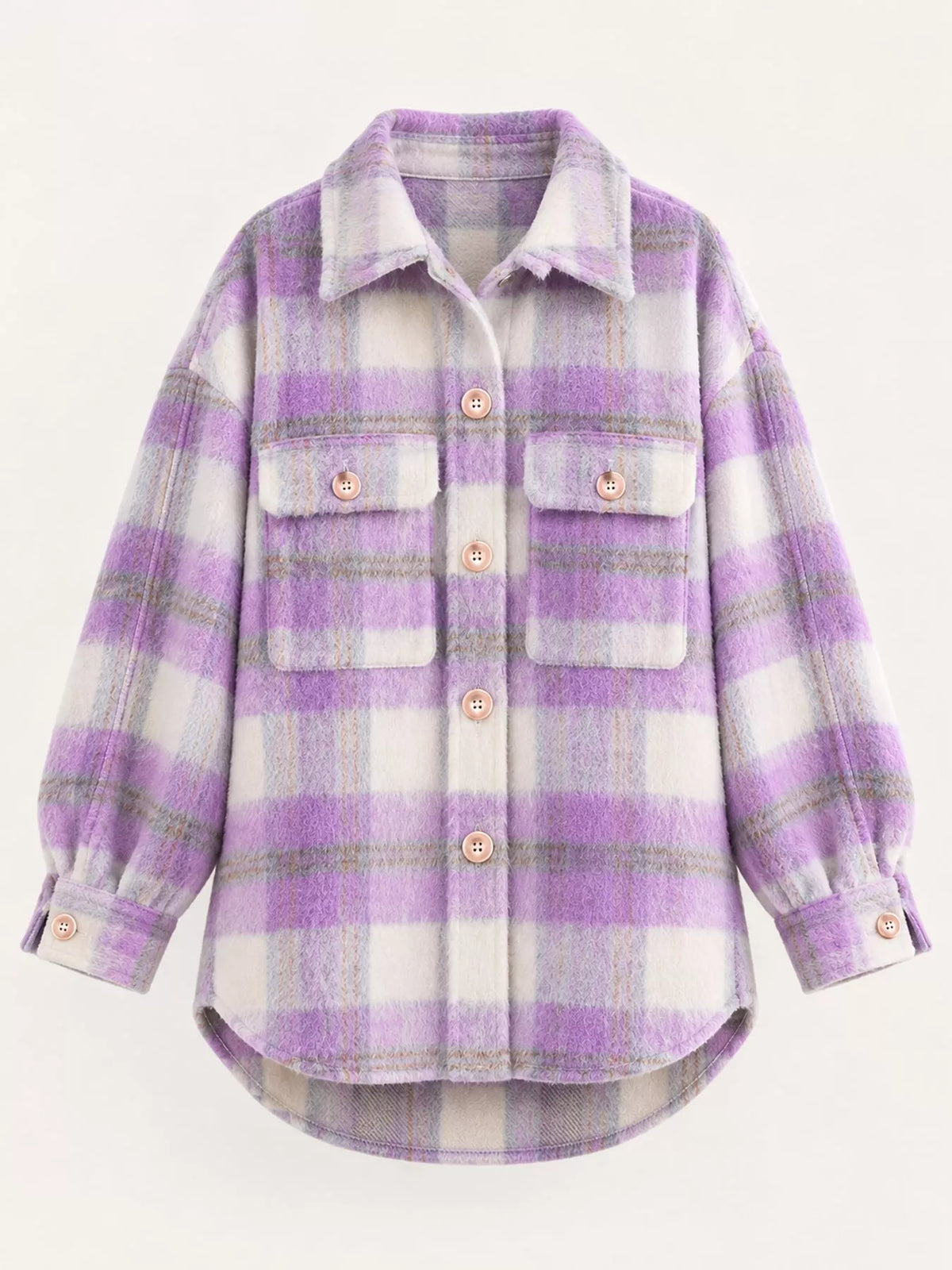 Plaid Button-Down Jacket