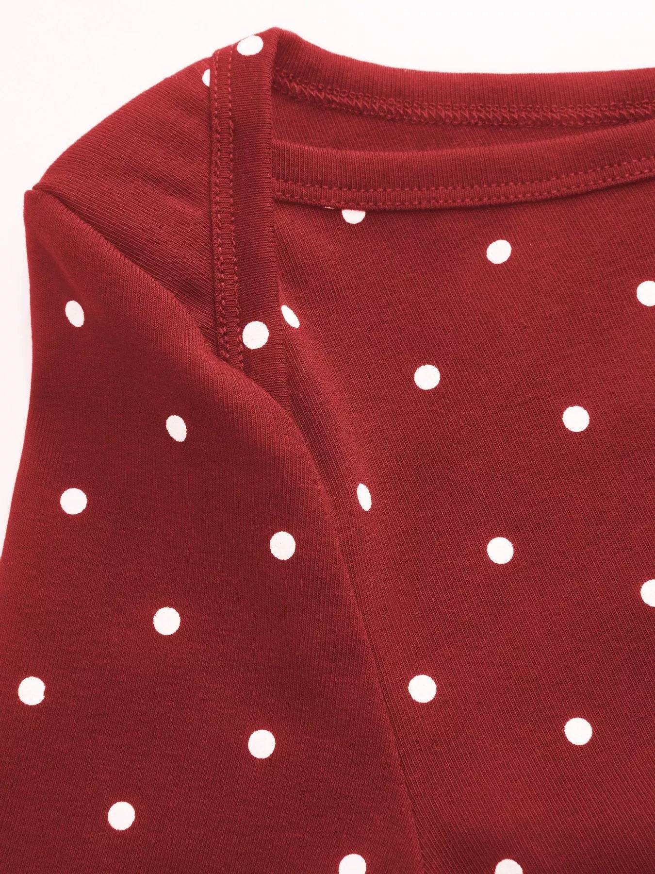 Polka Dot Flare-Sleeve Mini Dress