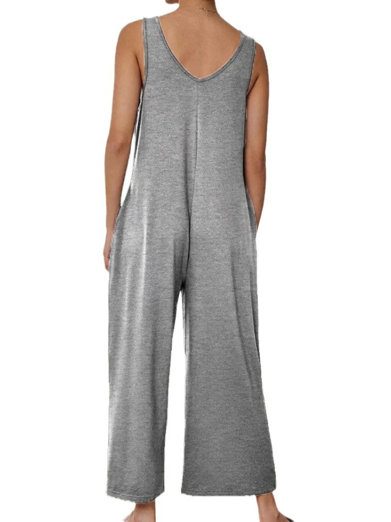 Sleeveless Wide Leg Jumpsuit
