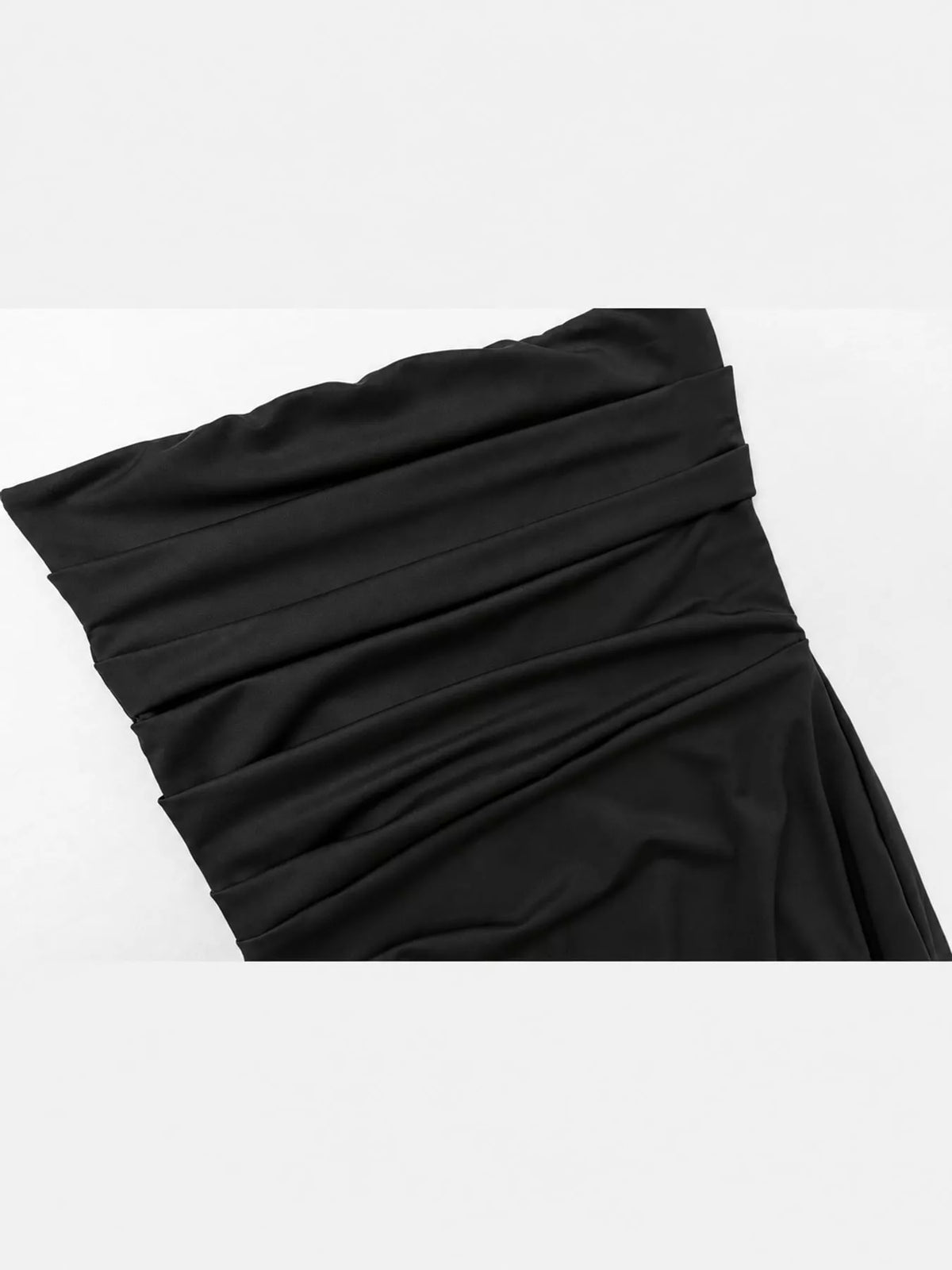 Strapless High-Slit Bodycon Maxi Dress