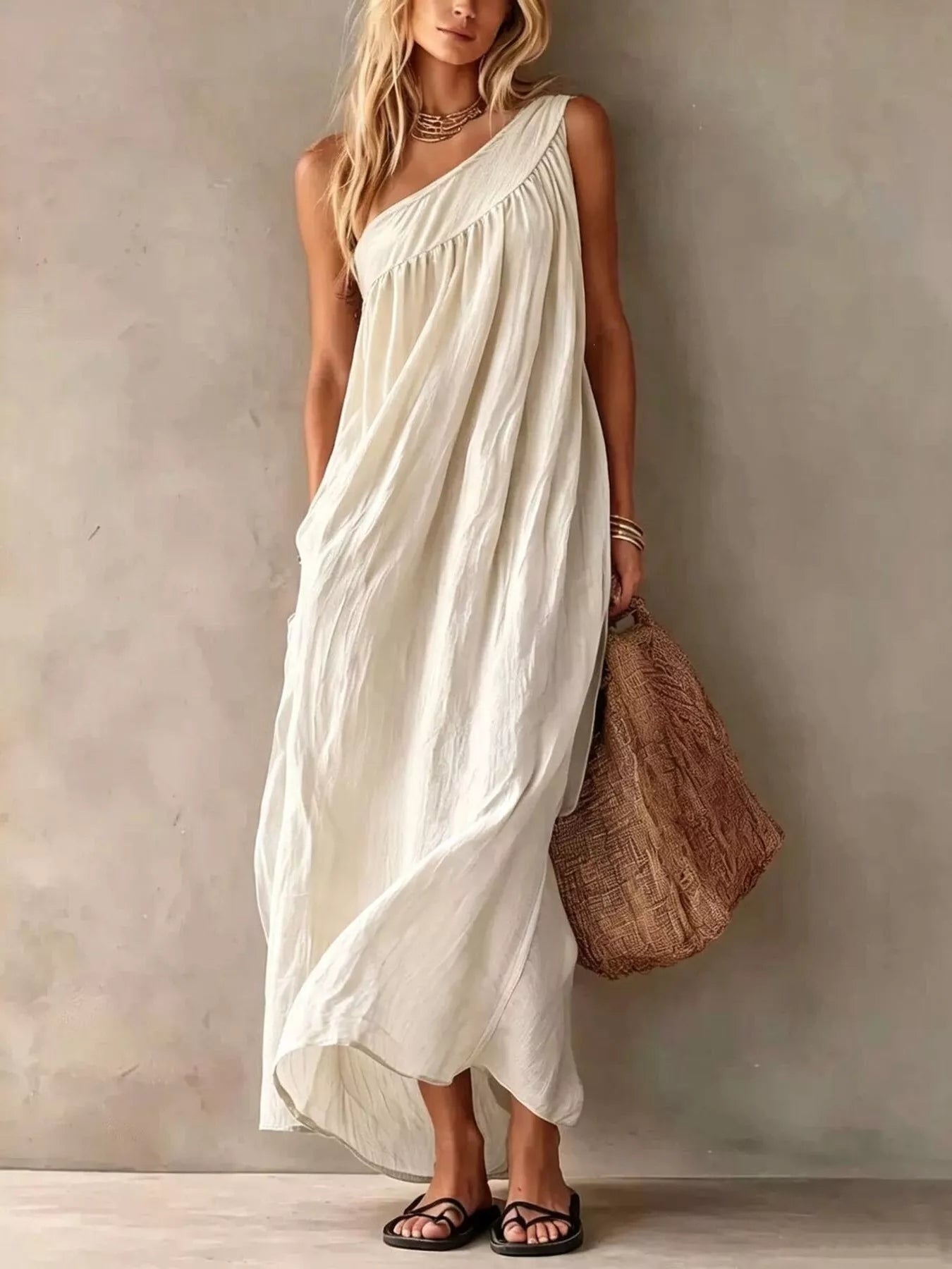 One-Shoulder Maxi Dress