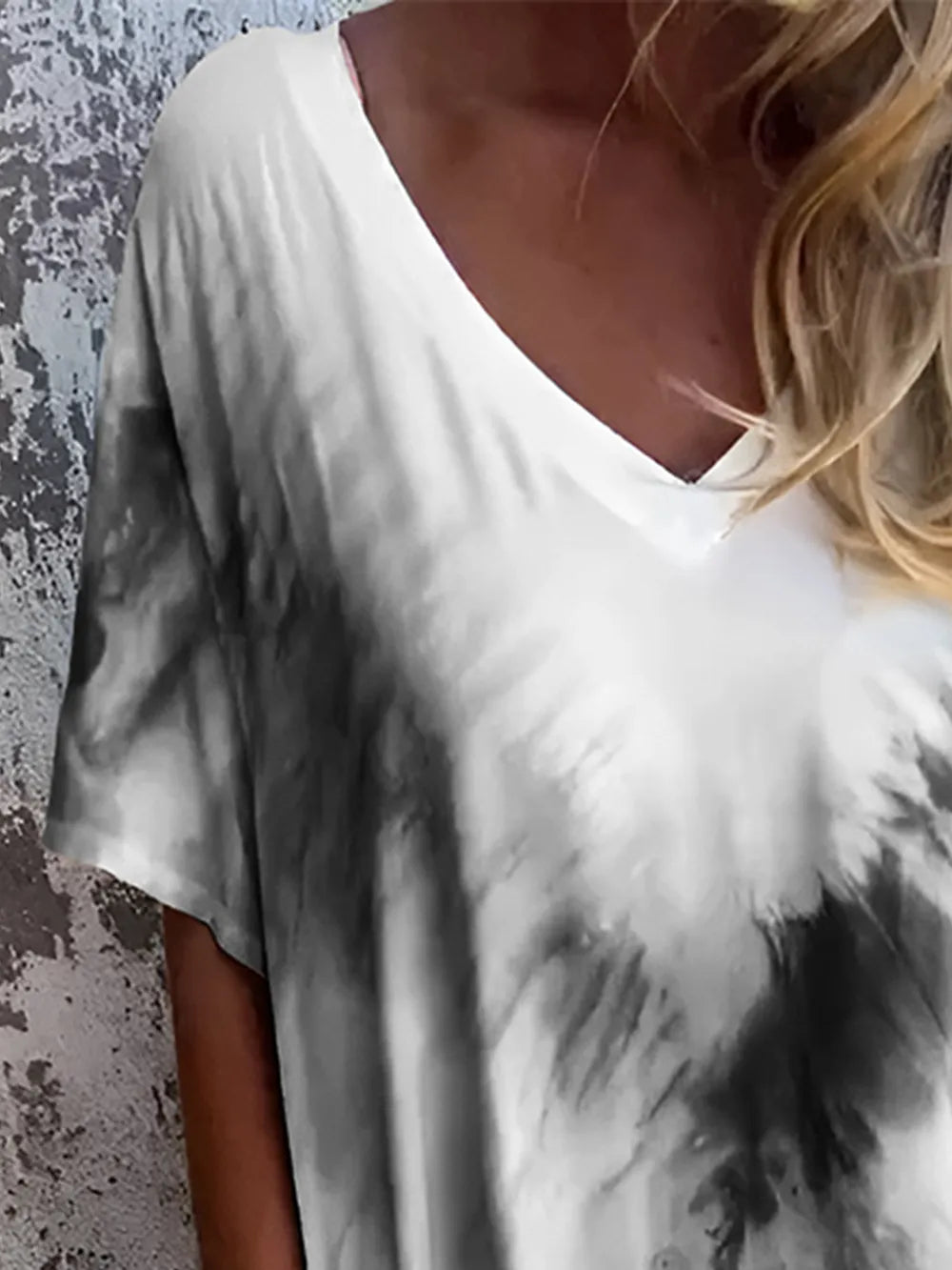 Full Size Tie-Dye Short Sleeve Dress