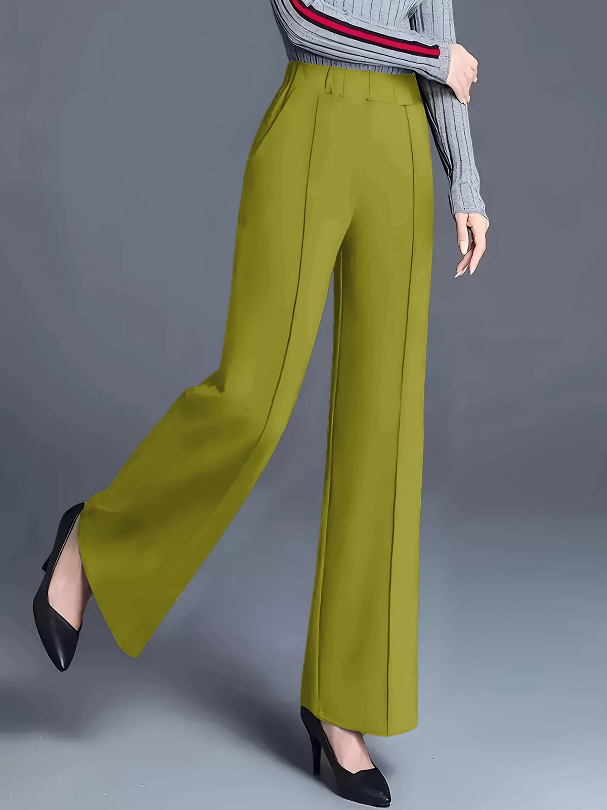 Classic High-Waisted Wide-Leg Pants