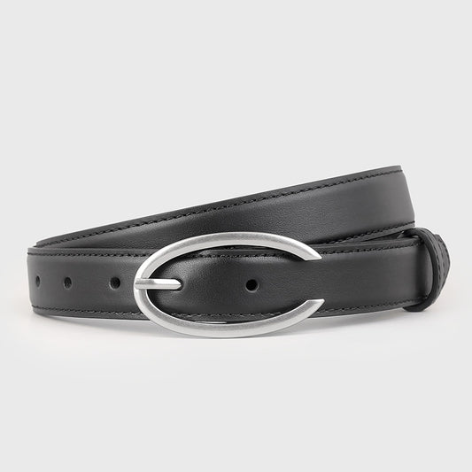 Ilussa Oval Buckle Leather Belt