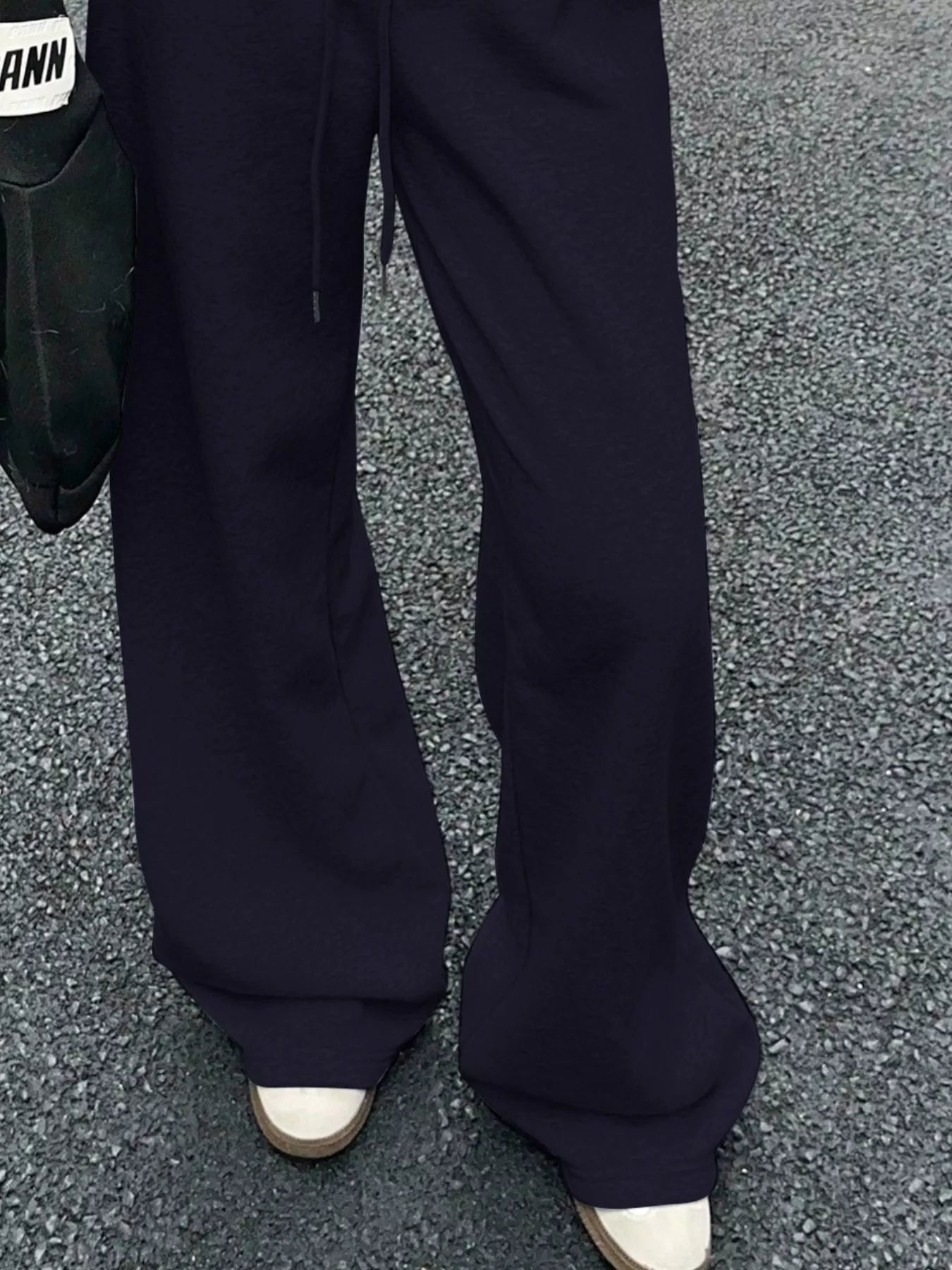 Wide-Leg Drawstring Sweatpants