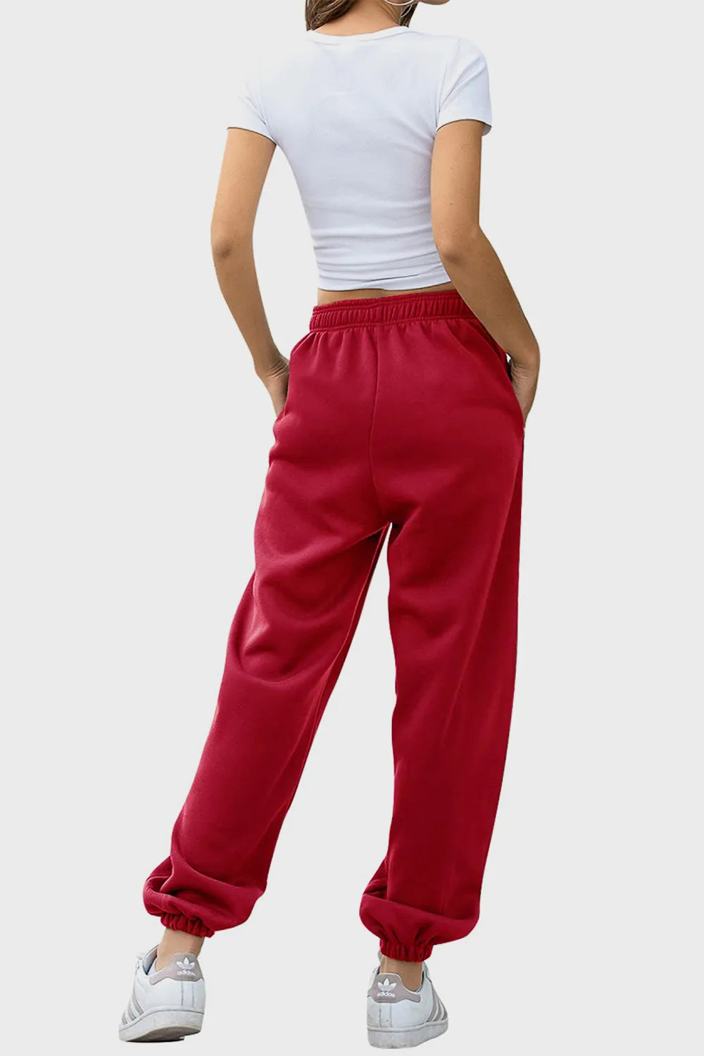 Tie-Waist Joggers with Pockets in Rich Hues by K&L