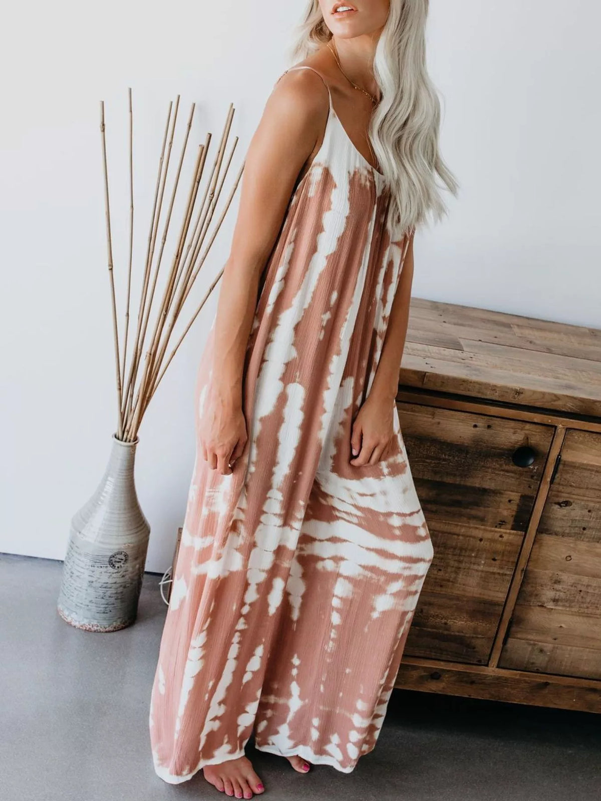 Tie-Dye Wide Leg Jumpsuit