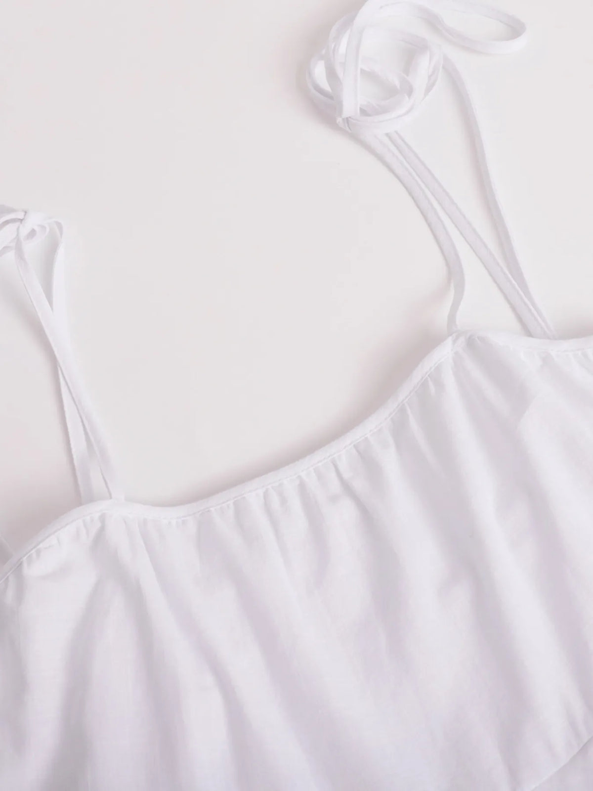 Ruffle Layered Tie-Shoulder Cami Dress