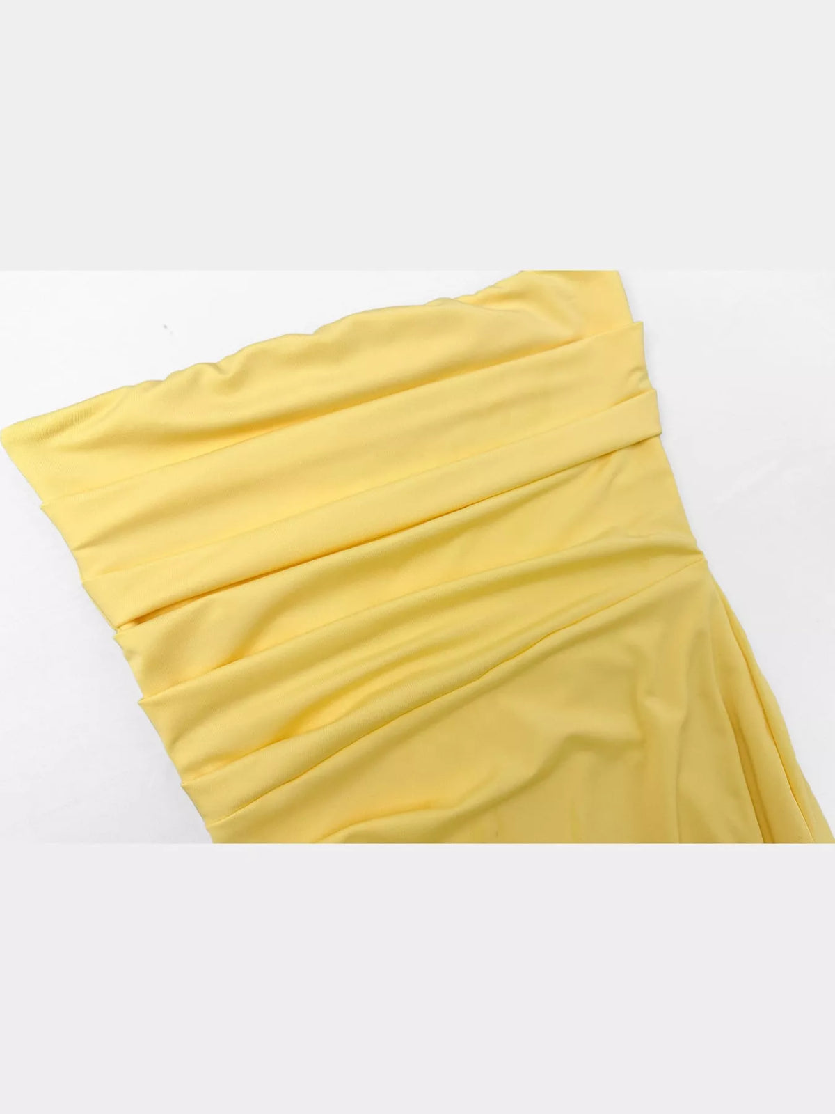 Strapless High-Slit Bodycon Maxi Dress