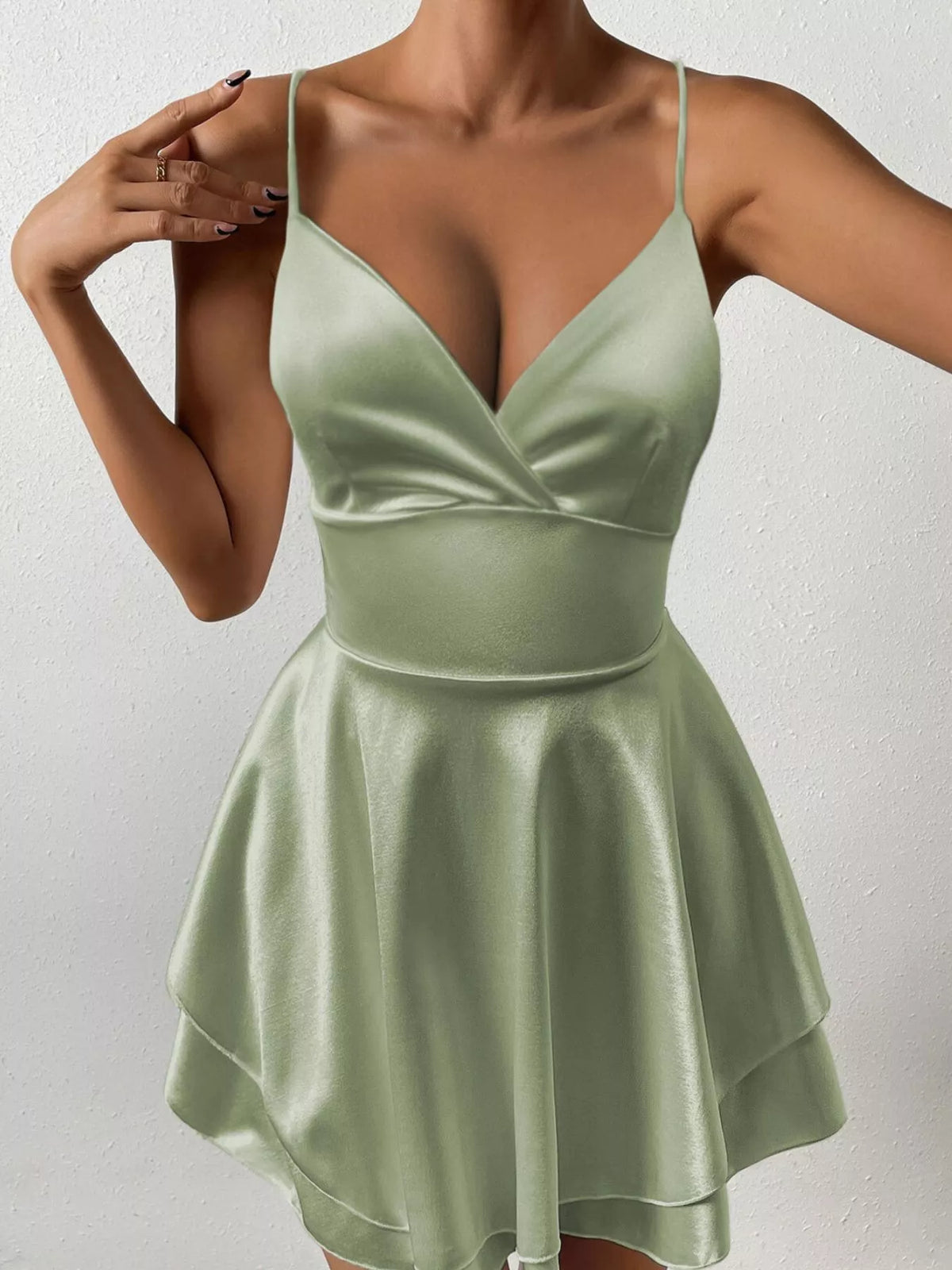 Tie-Back Layered Cami Dress