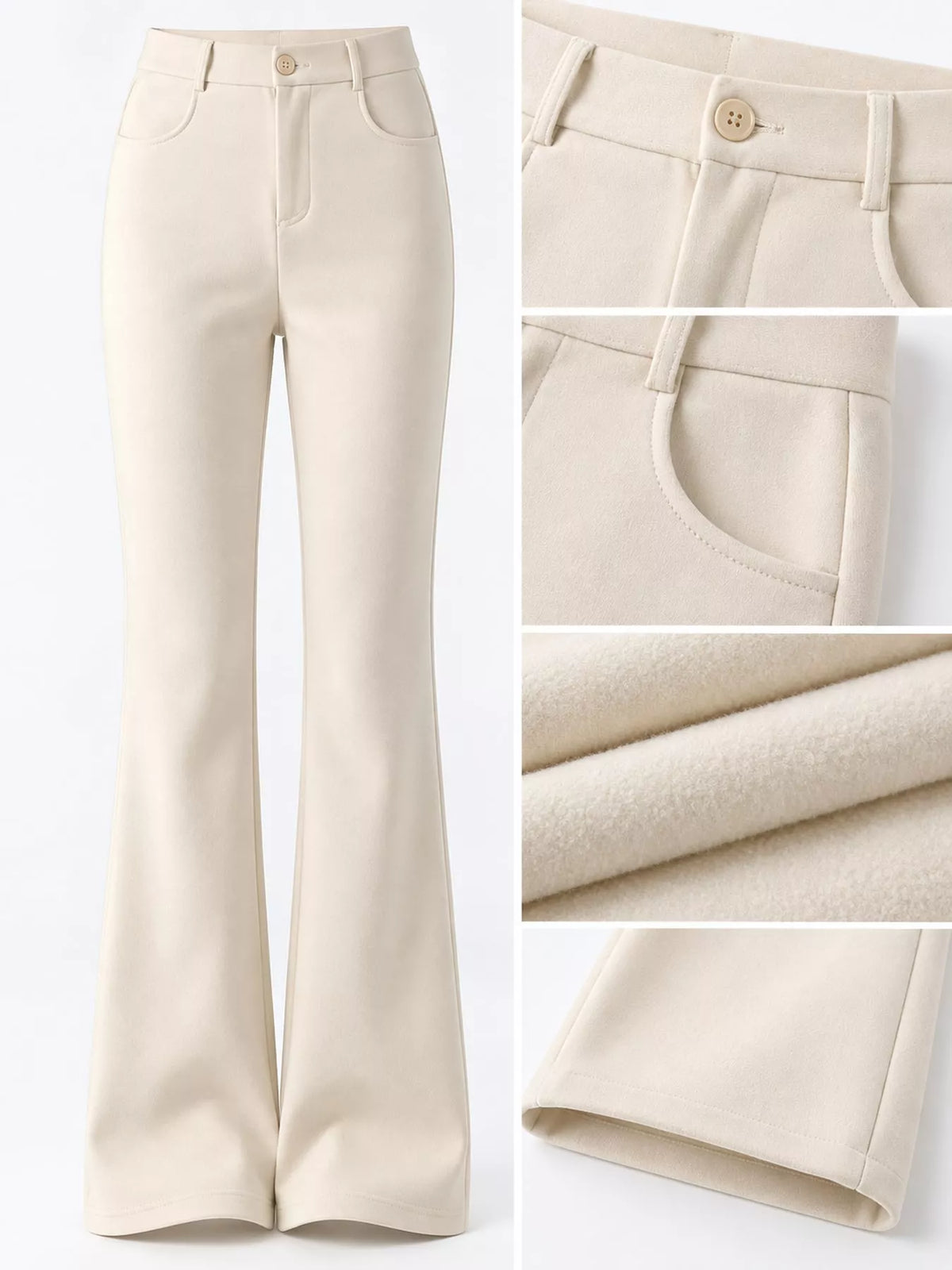 High-Waisted Straight-Leg Pants, Plus Size