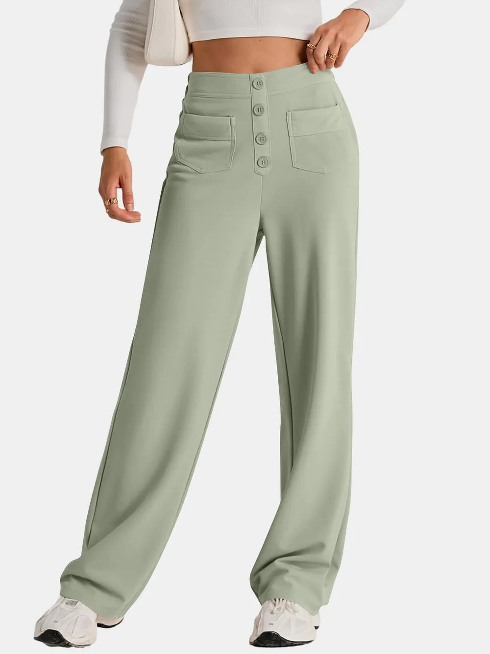 High-Rise Wide-Leg Pants by K&L