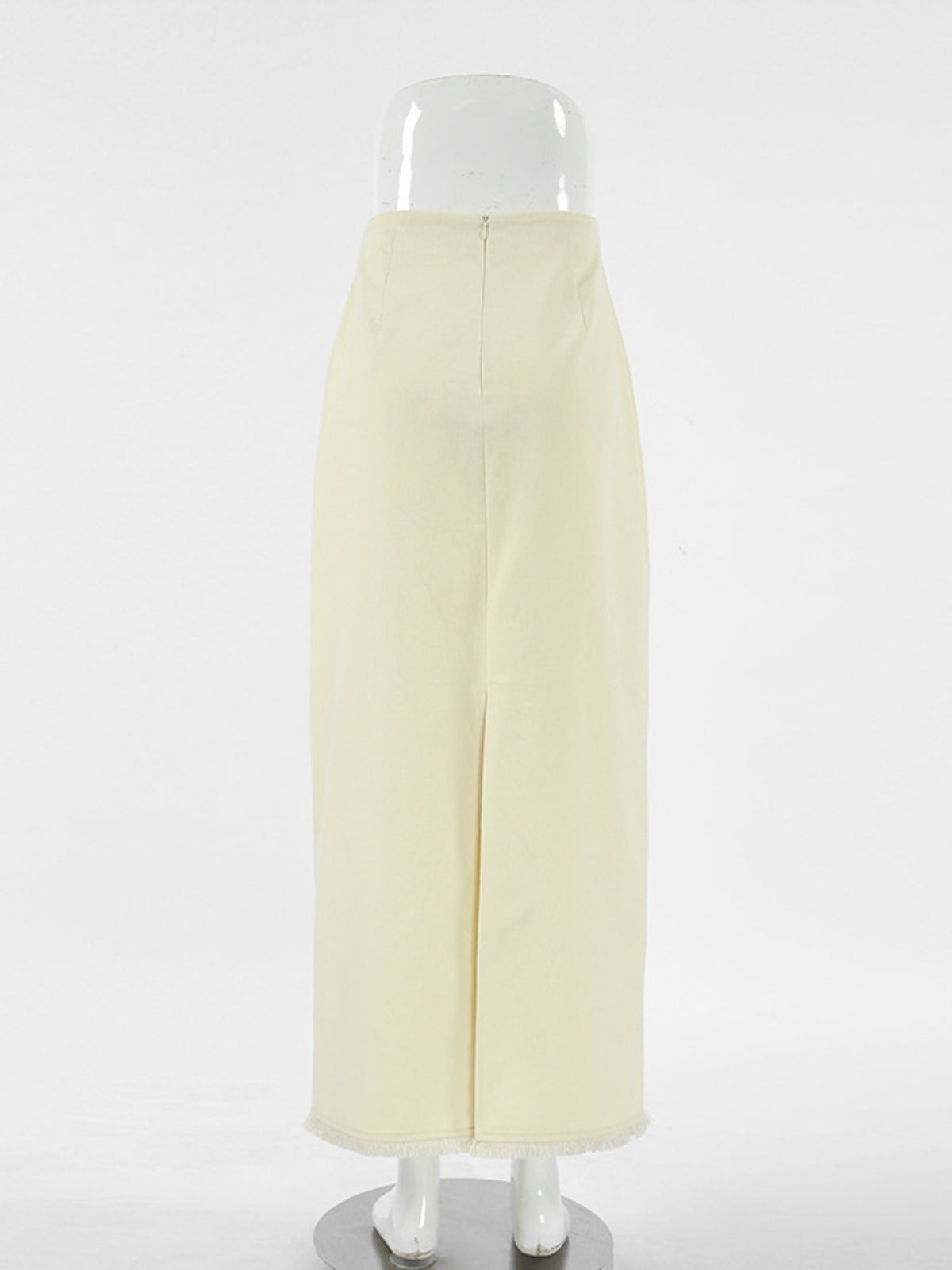 Slit Midi Skirt in Beige