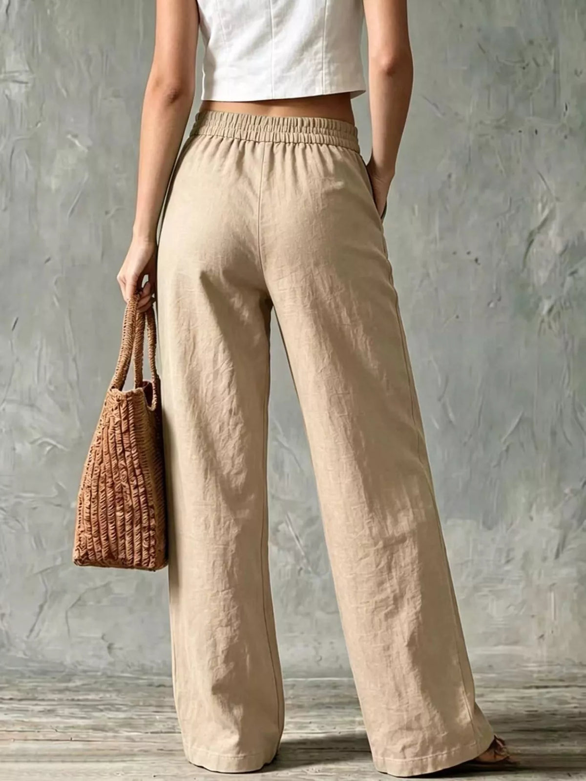 Basic Wide Leg Pocket Pants