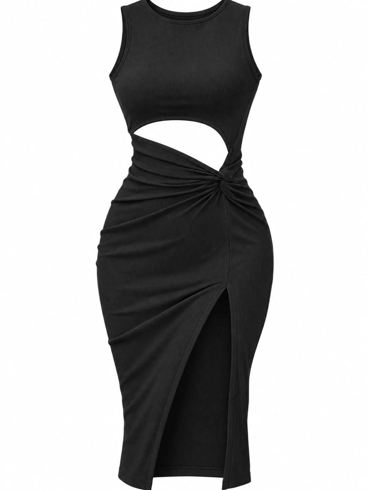 Cutout Ruched Bodycon Dress
