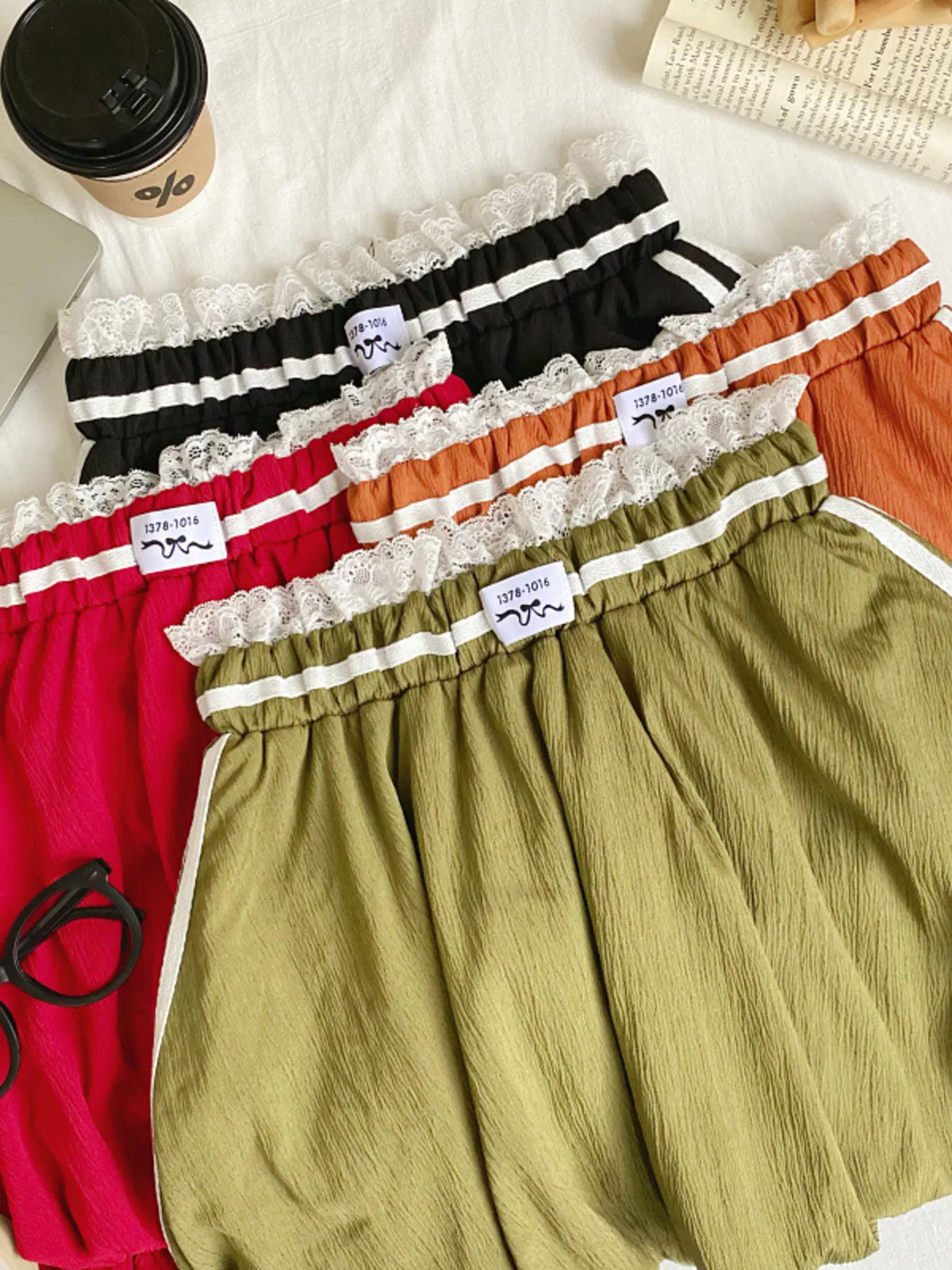 Lace Trim Mini Skirt