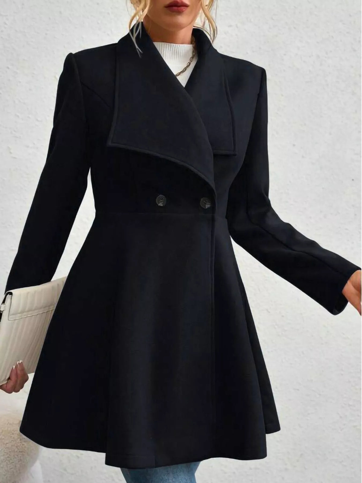 Double-Breasted Slim-Fit Coat