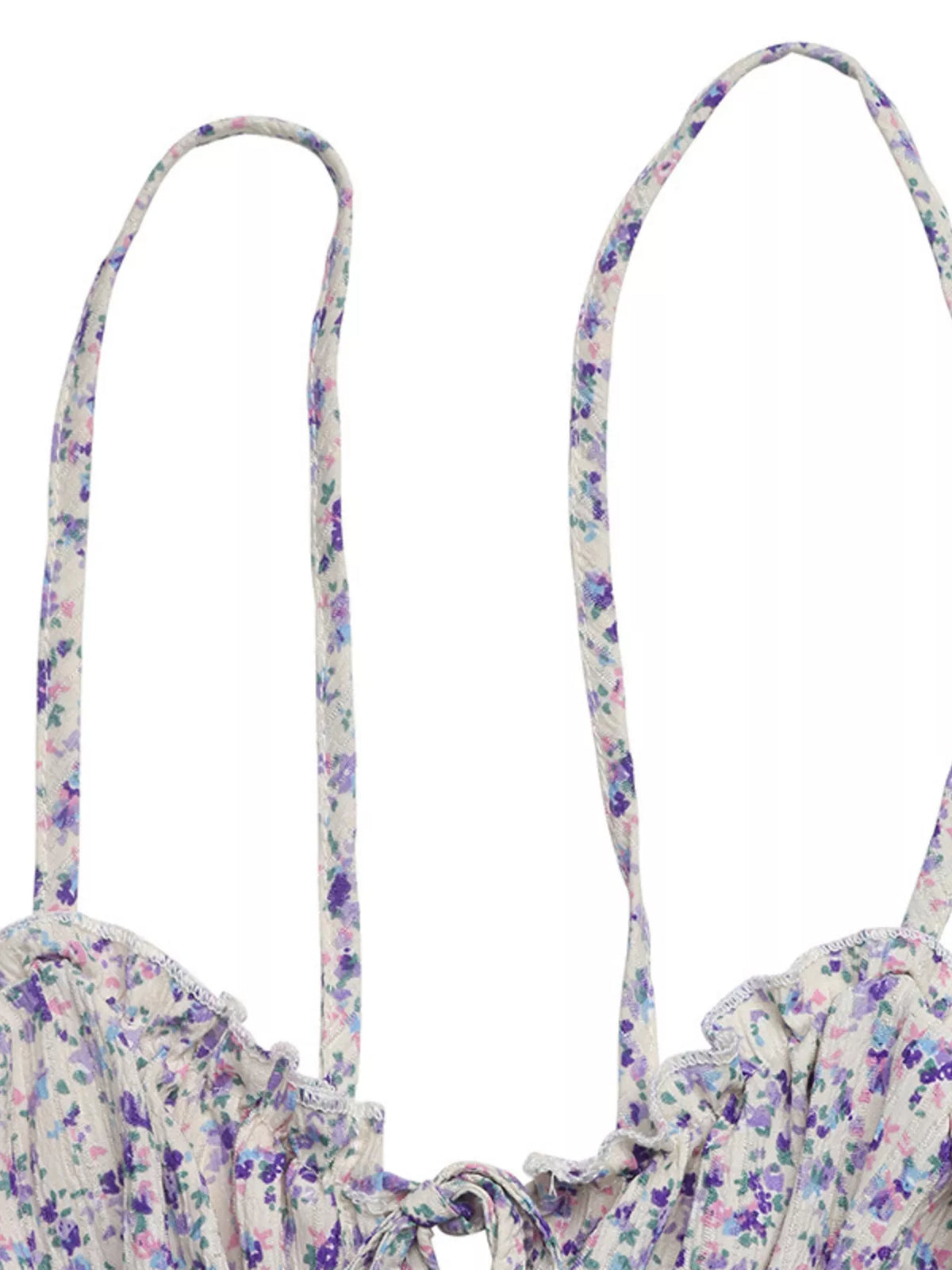 Floral Shirred Cami Maxi Dress in Purple