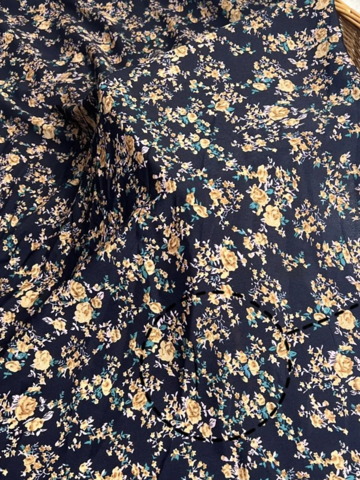 Off-Shoulder Smocked Floral Midi Dress