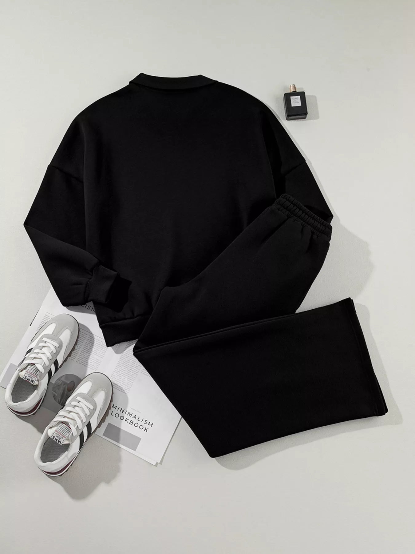 Drop Shoulder Zip-Up Jacket & Pants Set
